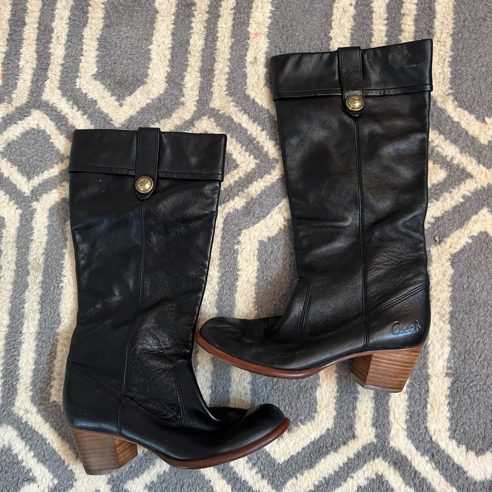 Coach leather boots